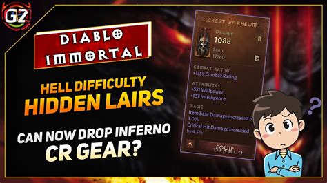 Hell Difficulty Hidden Lairs Drops Inferno Cr Gear Now Let S Test