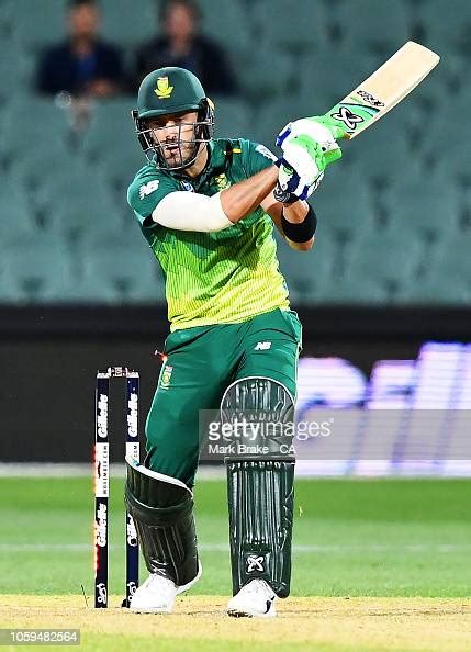 Faf Du Plessis Of South Africa Bowlswled By Pat Cummins Of Australia