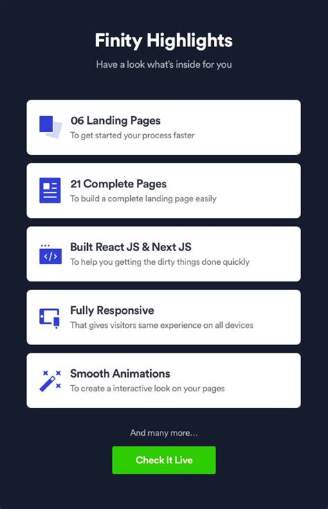 Finity React Next Js Landing Page Template