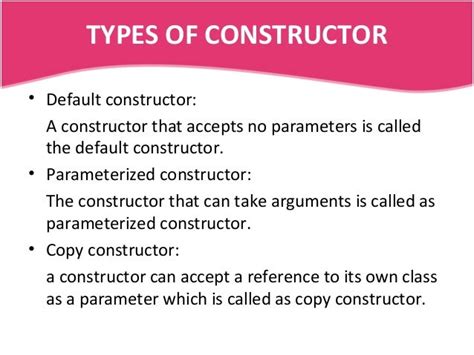 Constructor And Destructor Object Oriented Programming