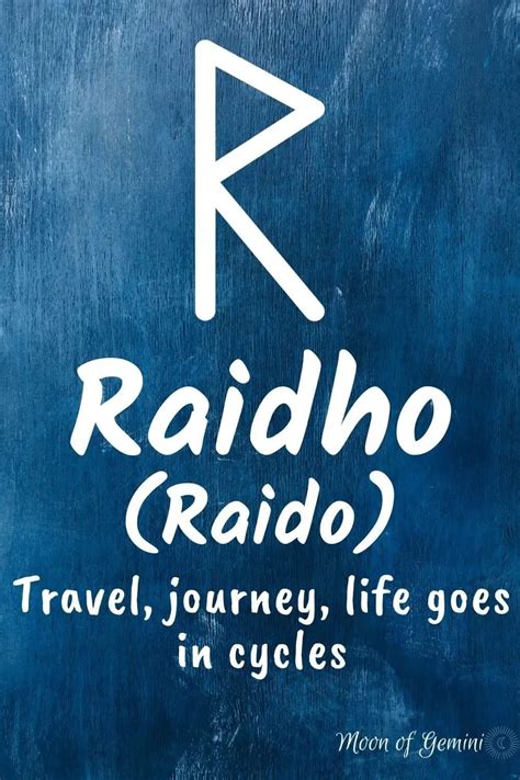 Raidho Is A Rune Of Travel And Going On A Journey Viking Rune Meanings