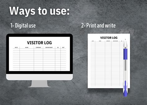 Visitor Log, Visitor Logbook, Visitor Tracker Form, Printable Visitor ...