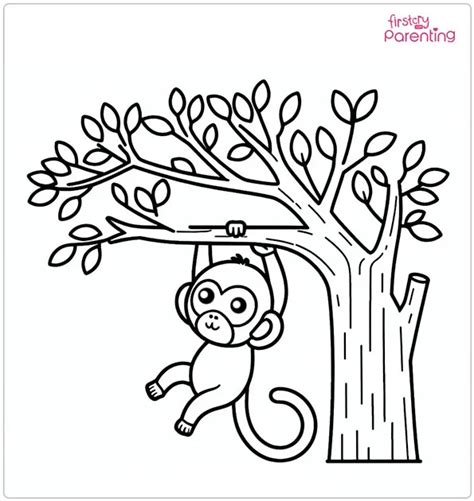 25 Monkey Coloring Pages Free Printable Sheets And Images For Kids