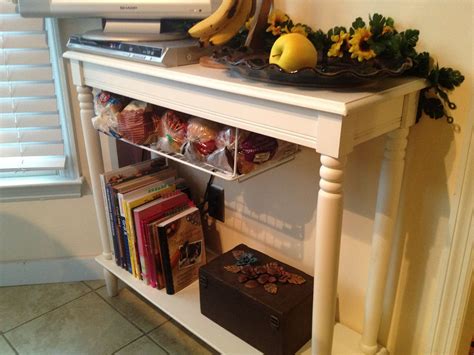 Inexpensive Bread Shelf Using A Cheap White Wire Shelf Which I