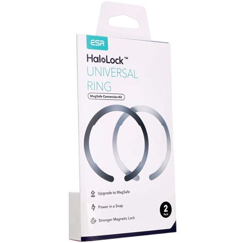 Pierścień Magnetyczny Esr Halolock Magsafe Universal Magnetic Ring 2 Sztuki Czarny I Srebrny