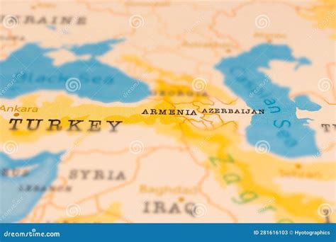 Armenia On The World Map Royalty Free Stock Image