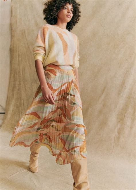 Dune Skirt Leaves Recycled Polyester S Zane