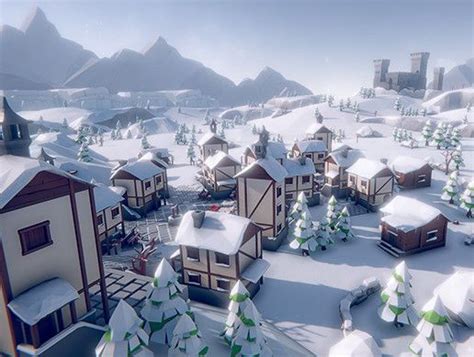 #Lowpoly Style Arctic Tundra #Environment. Build your own #snowy villages or freezing tundra ...