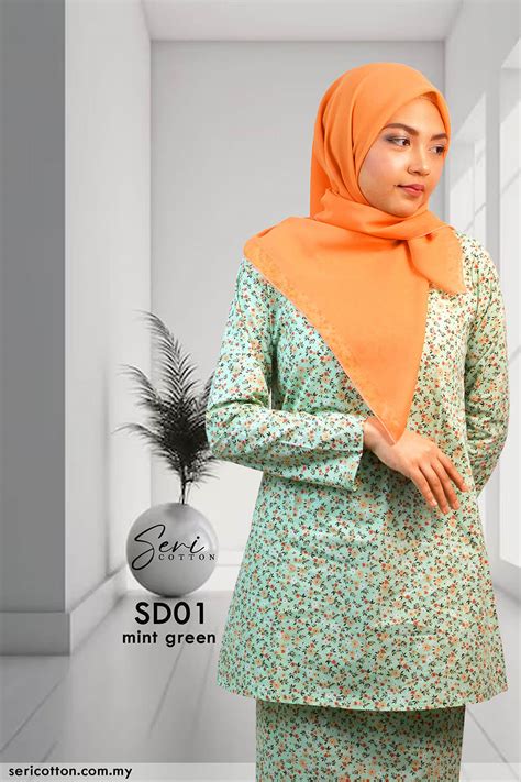 Kurung Mini Moden Seri Dahlia Sd Seri Cotton