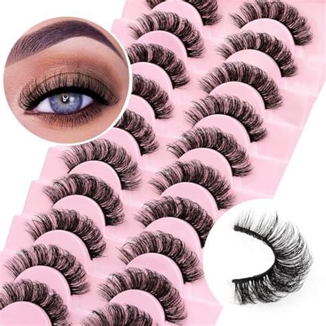 Amazon Veleasha Lashes Russian Strip Lashes Eyelashes With Clear