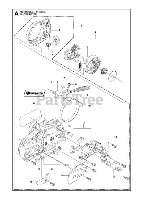 Husqvarna 455 E Rancher Ii Triobrake Husqvarna Chainsaw 2012 10 Clutch Cover Parts Lookup