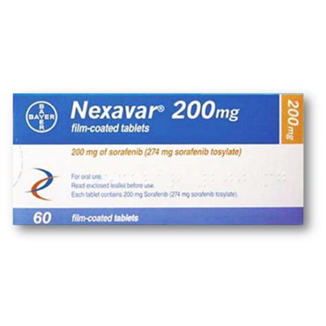 Nexavar 200 Mg Sorafenib 60 Film Coated Tablets