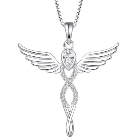 Collier Femme Collier Aile D Ange Argent Sterling Pendentif Ange