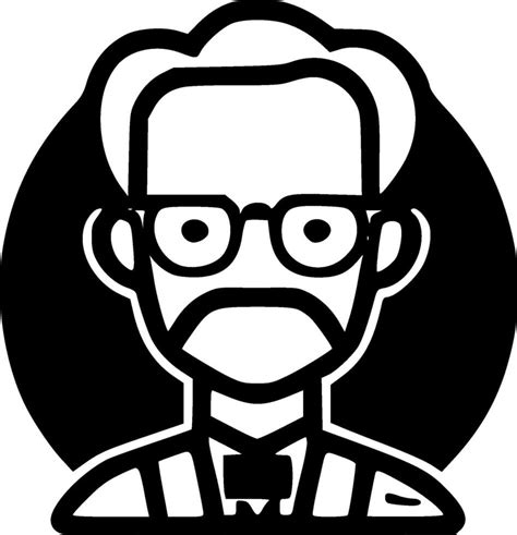 Teacher - Black and White Isolated Icon - illustration 43278238 Vector ...