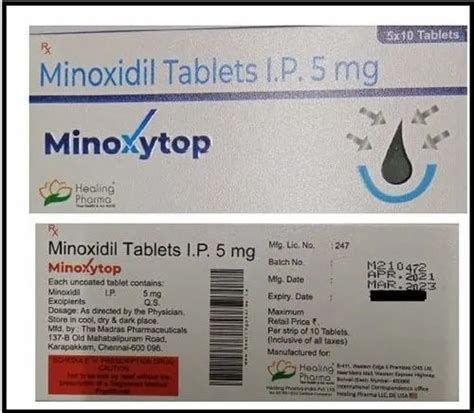 Minoxidil Tablets I P 5 Mg At Rs 111 Stripe Radha Khrishn Nagar