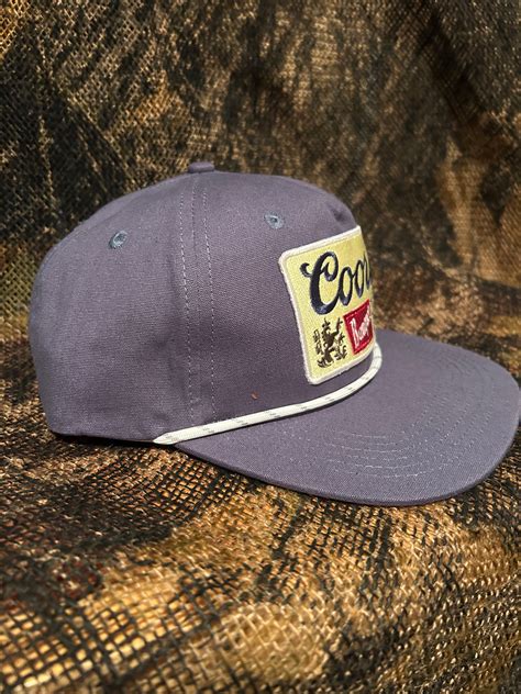 Coors Banquet Navy Blue Ropebrim Snapback Hat Banjo Brand Hat Co