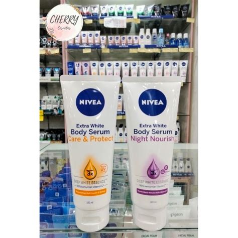 Jual Paket Pagi Malam Nivea Body Serum Care Protect Night Nourish