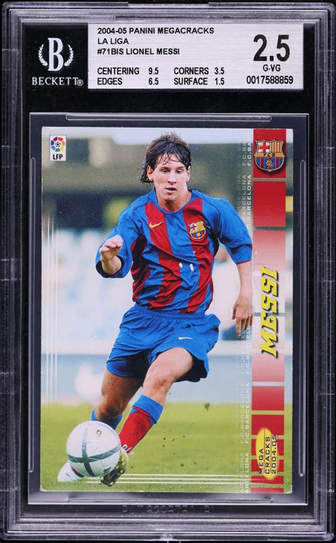 2004 Panini Sports Mega Cracks La Liga Lionel Messi ROOKIE 71 BGS 2 5