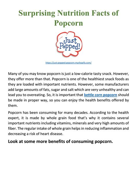 Nutrition facts of popcorn kettle corn popcorn | just popped popcorn by ...