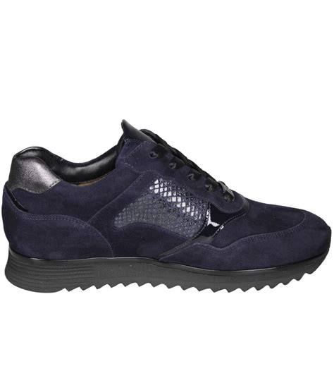 Hassia 302064 Porto Blauwe Sneaker Wijdeman Dames Comfortschoenen