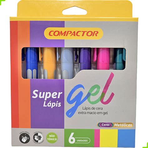 Giz De Cera Gel Retr Til Aquarelavel Cores Met Licas