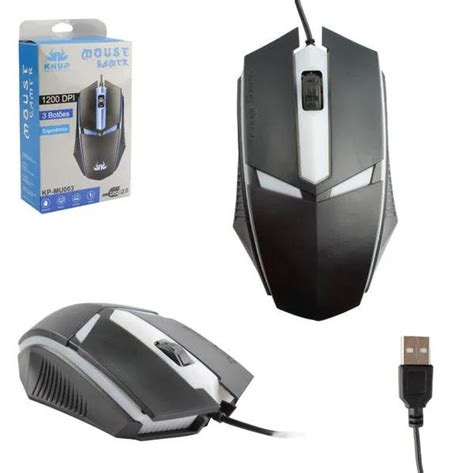 Mouse Gamer Fio Usb E Ilumina O Led Knup Kp Mu Knup