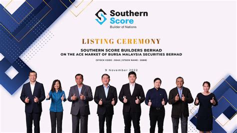 Southern Score Builders Berhad Completes Regularisation Plan