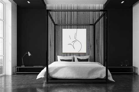 Abstract Naked Girl Erotic Wall Art Sexy Woman Butt Printable Etsy