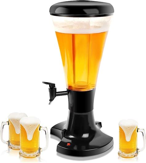 Goplus Beer Tower Dispenser 3L Cold Draft Beer Tower Beverage Dispenser