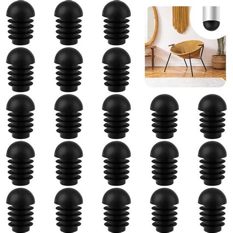 Embout Pied De Chaise 50 Pcs Embouts Ronds Bouchon De Tuyau De Chaise