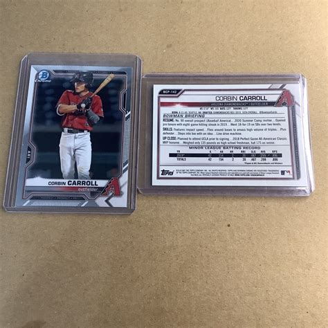 Corbin Carroll Bowman Chrome Prospects Bcp Arizona