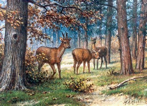 Marinus Adrianus Koekkoek Ii Paintings Prev For Sale Deer In A