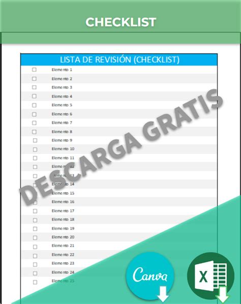 Checklist Ejemplos Formatos Word Excel