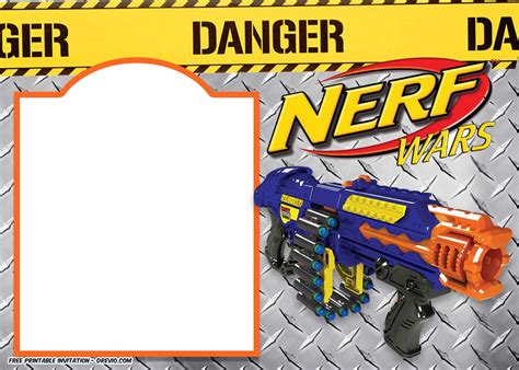 Nerf Gun Party Invitation Templates Artofit