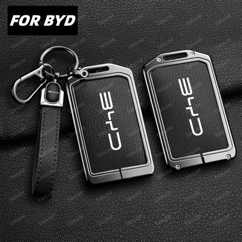 Zinc Alloy Leather Car Key Case Cover Nfc Smart Card For Byd Atto