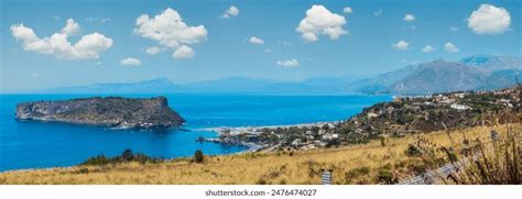 Beautiful Calabrian Tyrrhenian Sea Coastline Landscape Stock Photo