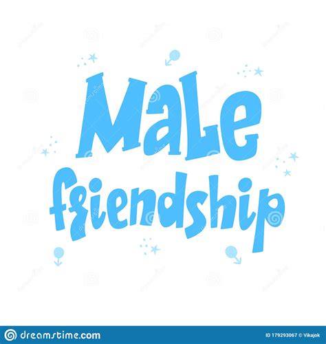 Male Friendship Lettering Poster, Men Friends, Postcard And Greeting