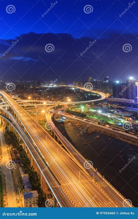 Xiamen Xinglin Bridge at Night, China Editorial Image - Image of ...