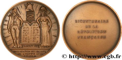 QUINTA REPUBLICA FRANCESA Médaille Bicentenaire de la Révolution