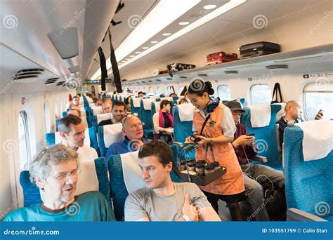 Tokyo, Japan, September 2017: Japanese Shinkansen Train Interior ...