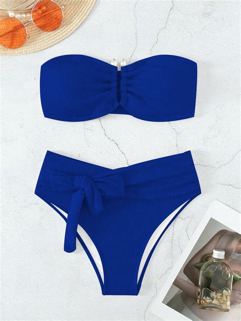 Shein Swim Basics Bikini C Tel N Ud Mode En Ligne Shein France