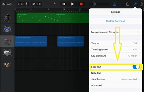 Wie kann man mit Garageband mühelos Audio überblenden