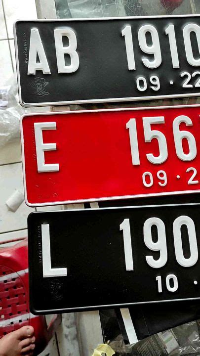 Plat Merah Plat Nomor Mobil Satuan Atau Setengah Lazada Indonesia