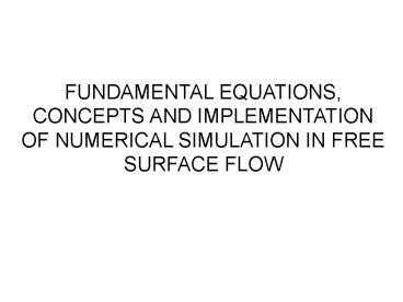 PPT Governing Equations Of Fluid Flow PowerPoint Presentation Free