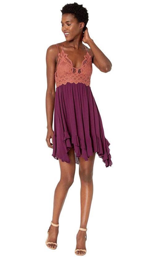 Free People Adella Slip Dress Copper Combo Lace Crochet Shopaa