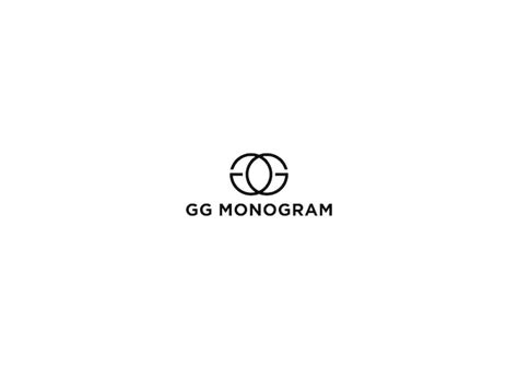 Gg Monogramm Logo Design Vektor Illustration Premium Vektor