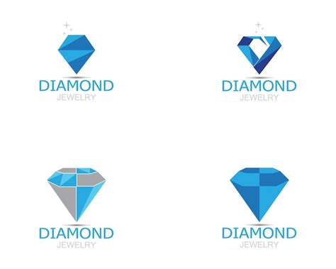 Premium Vector | Blue diamond jewelry logo vector