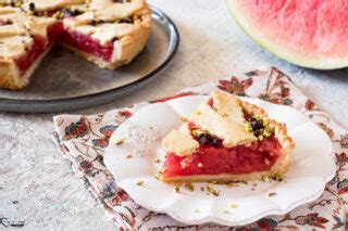 Crostata Con Gelo Di Anguria E Pistacchio Ricetta Dolce Freddo Mellone