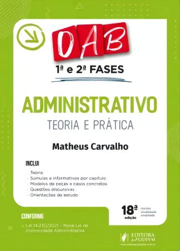 Administrativo Teoria E Prática Oab 1ª E 2ª Fases De Carvalho