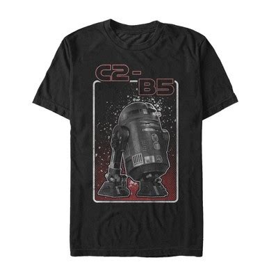 Men S Star Wars Rogue One C2 B5 Droid T Shirt Black Small Target